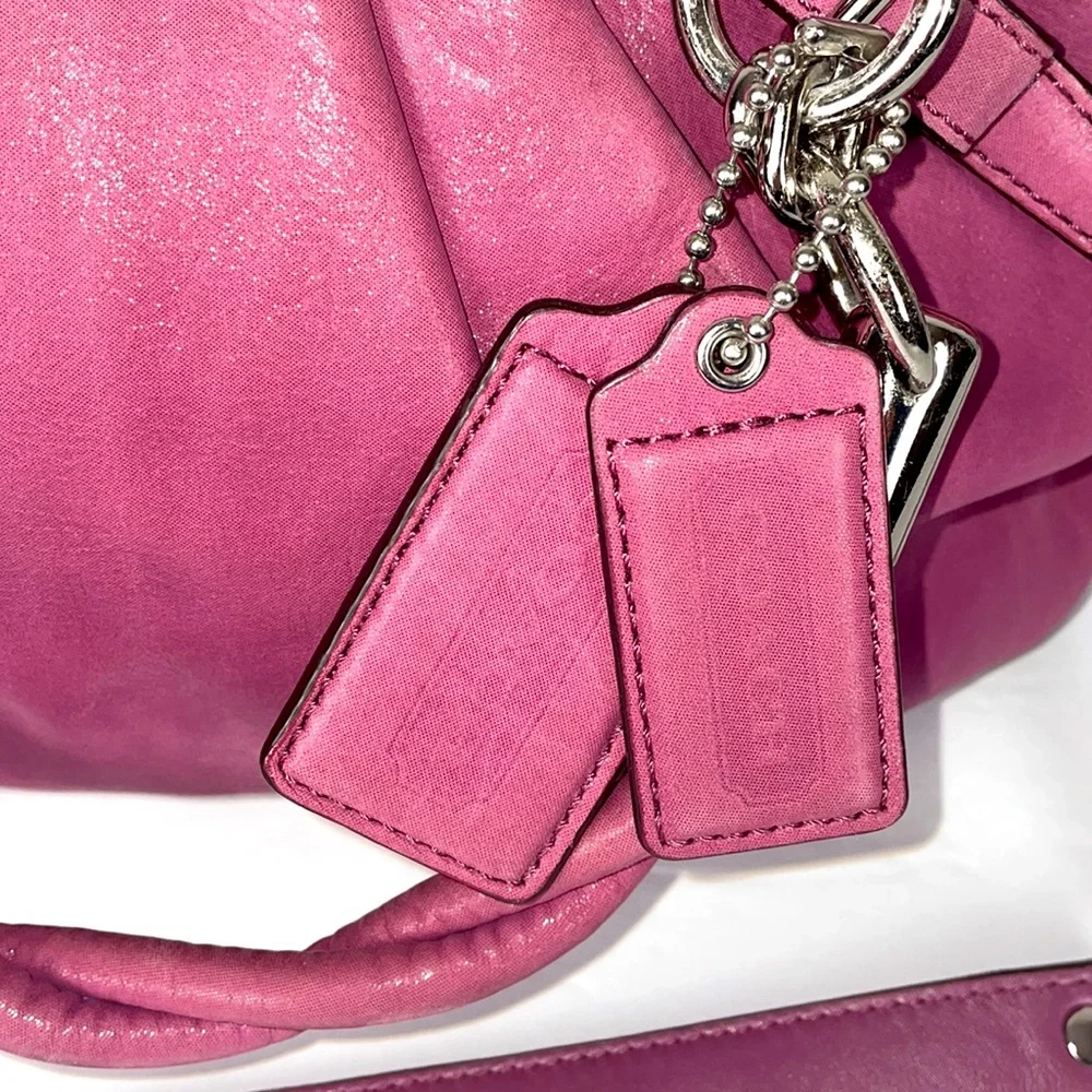 Coach Shimmery Purple Purse - Picture 2 of 9